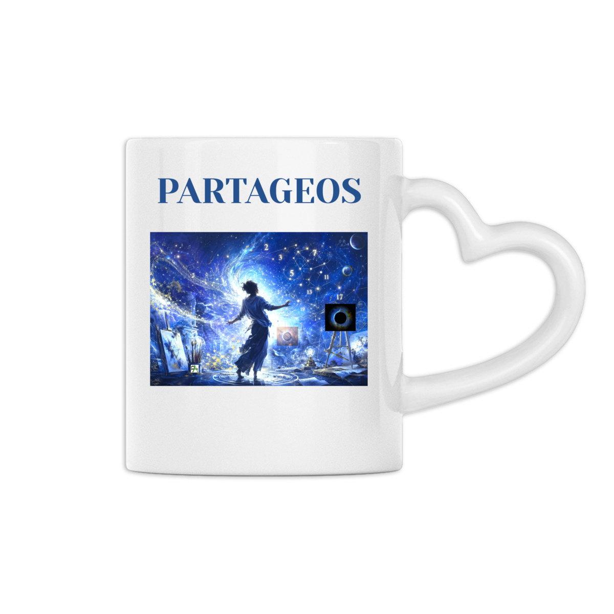 Mug à anse en forme de coeur PARTAGEOS