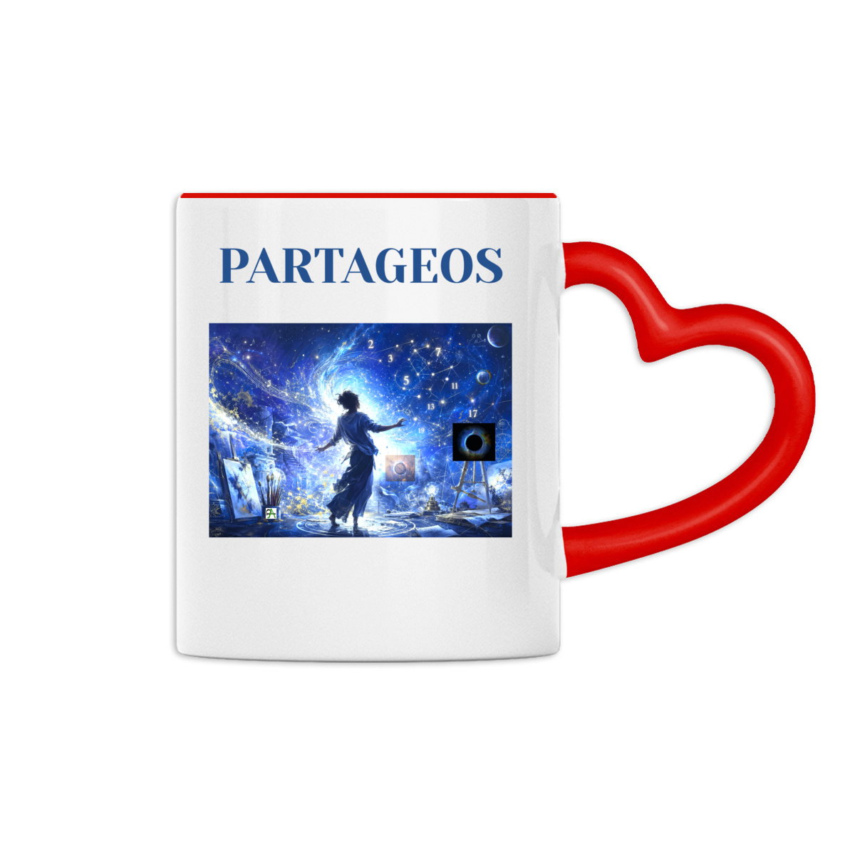 Mug à anse en forme de coeur PARTAGEOS