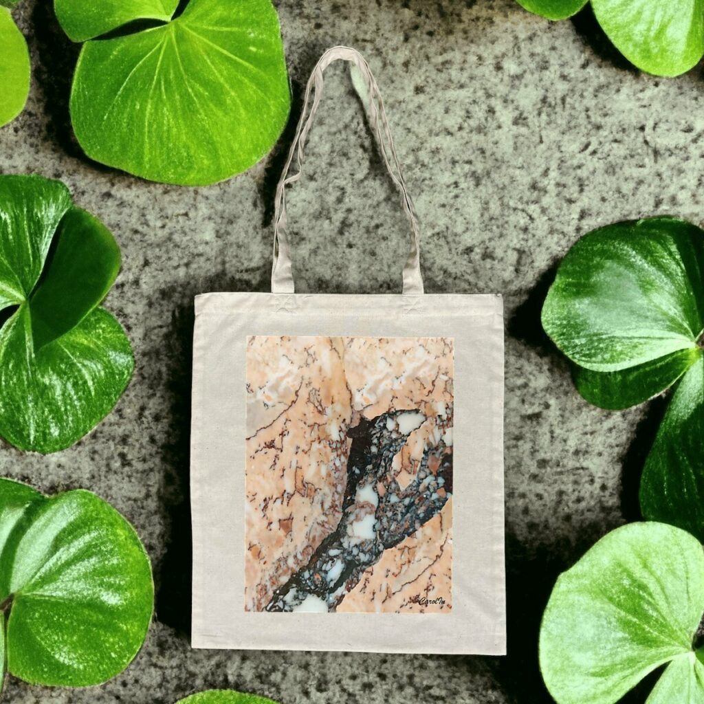 Tote bag bio « Marbrificotage – Instant figé » – CarollIn | Partageos